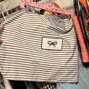 Anya Hindmarch Black and White Striped tote